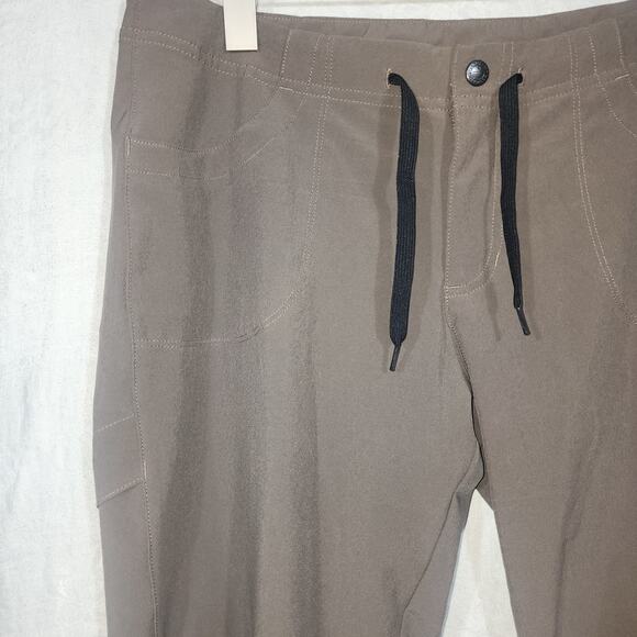 PATAGONIA s 12 polyester spandex stretch capri pants gray/olive - Picture 2 of 8